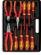 10pc Insulted Screwdriver & Pliers Set