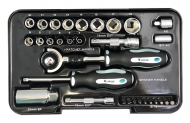 31pc 1/4"& 3/8"Dr. i-Ratchet Screwdriver Socket and Bit Set