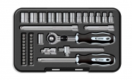 40pc 1/4"Dr. i-Ratchet Screwdriver Socket & Bit Set