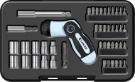 51pc Folding Ratchet Screwdriver & Bit Set