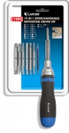 19pc Ratchet Screwdriver & Bit Set