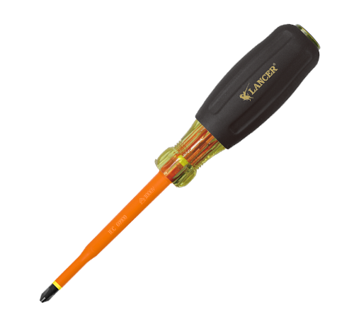 Insulated  EASY-IN Slotted/Pozi Screwdriver