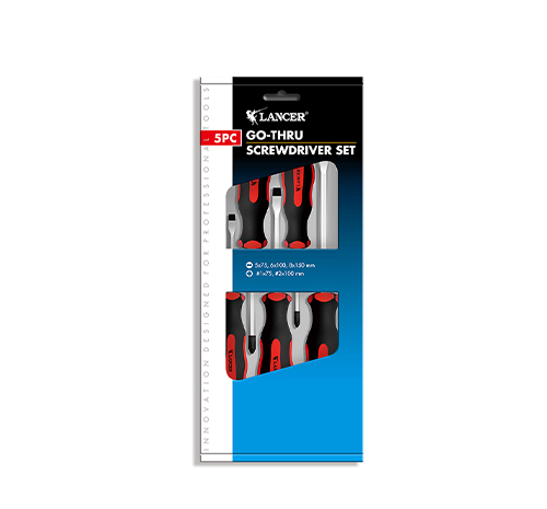 5pc Go-Through Screwdriver Set