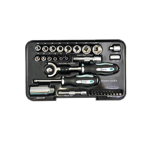 31pc 1/4"& 3/8"Dr. i-Ratchet Screwdriver Socket and Bit Set